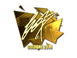 Sticker | fox (Gold) | Cologne 2016 image
