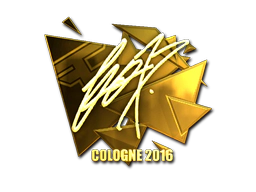 Sticker | fox (Gold) | Cologne 2016 image