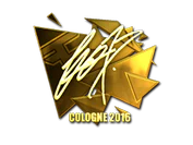Sticker | fox (Gold) | Cologne 2016 image