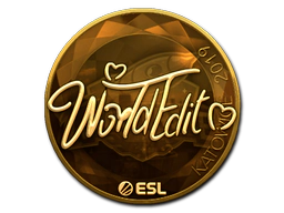 Sticker | WorldEdit (Gold) | Katowice 2019 image