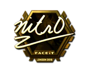Sticker | nitr0 (Gold) | London 2018 image