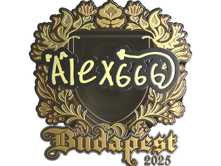 Sticker | alex666 (Gold) | Budapest 2025