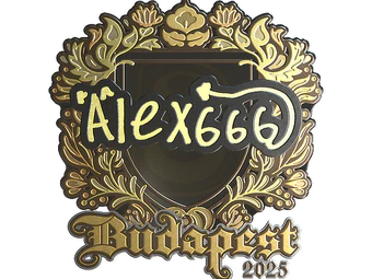 Sticker | alex666 (Gold) | Budapest 2025 image
