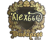 Sticker | alex666 (Gold) | Budapest 2025 image