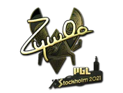 Sticker | ZywOo (Gold) | Stockholm 2021 image