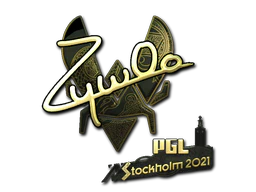Sticker | ZywOo (Gold) | Stockholm 2021 image