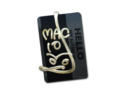 Sticker | Hello MAC-10 (Gold) image