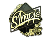 Sticker | s1mple (Gold) | Rio 2022 image