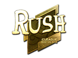 Sticker | RUSH (Gold) | Boston 2018 image