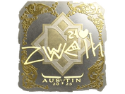 Sticker | zweih (Gold) | Austin 2025 image