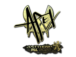 Sticker | apEX (Gold) | Antwerp 2022 image