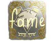 Sticker | fame (Gold) | Austin 2025 image