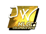 Sticker | JW (Gold) | MLG Columbus 2016 image