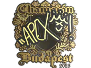 Sticker | apEX (Gold, Champion) | Budapest 2025 image