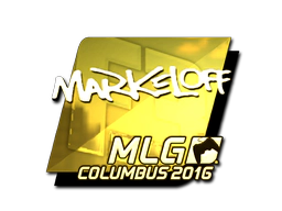 Sticker | markeloff (Gold) | MLG Columbus 2016 image