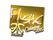 Sticker | flusha (Gold) | Cologne 2015 image