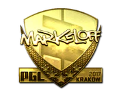 Sticker | markeloff (Gold) | Krakow 2017 image