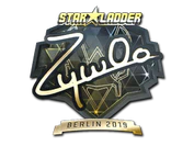 Sticker | ZywOo (Gold) | Berlin 2019 image