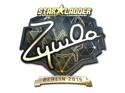 Sticker | ZywOo (Gold) | Berlin 2019 image