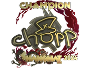 Sticker | chopper (Gold, Champion) | Shanghai 2024 image