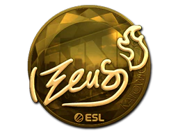 Sticker | Zeus (Gold) | Katowice 2019 image
