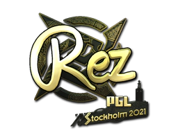 Sticker | REZ (Gold) | Stockholm 2021 image