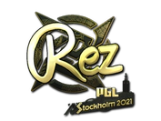 Sticker | REZ (Gold) | Stockholm 2021 image