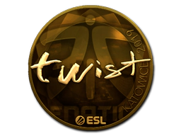 Sticker | twist (Gold) | Katowice 2019 image