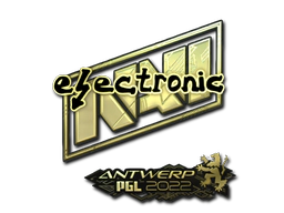 Sticker | electronic (Gold) | Antwerp 2022 image