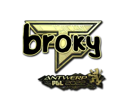 Sticker | broky (Gold) | Antwerp 2022 image