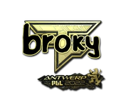 Sticker | broky (Gold) | Antwerp 2022 image