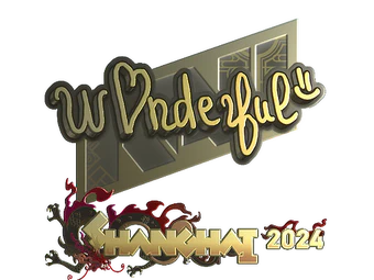 Sticker | w0nderful (Gold) | Shanghai 2024 image