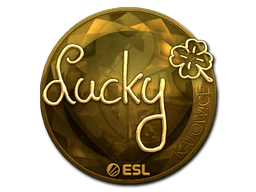 Sticker | Lucky (Gold) | Katowice 2019 image
