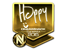 Sticker | Happy (Gold) | Cluj-Napoca 2015 image