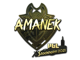 Sticker | AMANEK (Gold) | Stockholm 2021 image