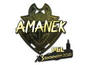 Sticker | AMANEK (Gold) | Stockholm 2021 image