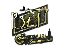 Sticker | b1t (Gold) | Stockholm 2021 image