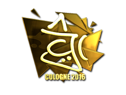 Sticker | chrisJ (Gold) | Cologne 2016 image