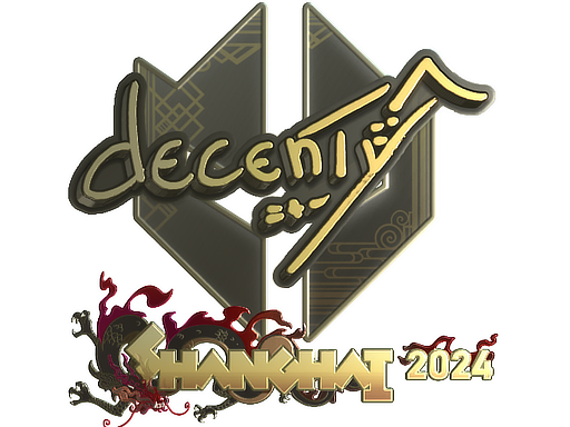 Sticker | decenty (Gold) | Shanghai 2024 image