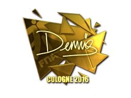 Sticker | dennis (Gold) | Cologne 2016 image
