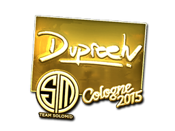 Sticker | dupreeh (Gold) | Cologne 2015 image