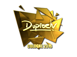 Sticker | dupreeh (Gold) | Cologne 2016 image