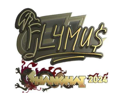 Sticker | FL4MUS (Gold) | Shanghai 2024 image