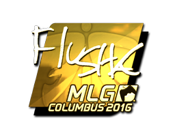 Sticker | flusha (Gold) | MLG Columbus 2016 image