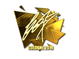 Sticker | fox (Gold) | Cologne 2016 image