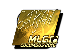 Sticker | GeT_RiGhT (Gold) | MLG Columbus 2016 image