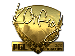 Sticker | k0nfig (Gold) | Krakow 2017 image