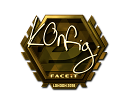 Sticker | k0nfig (Gold) | London 2018 image