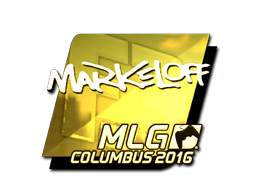 Sticker | markeloff (Gold) | MLG Columbus 2016 image