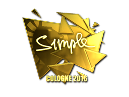 Sticker | s1mple (Gold) | Cologne 2016 image